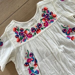 Impressions Boutique Floral Embroidered Top